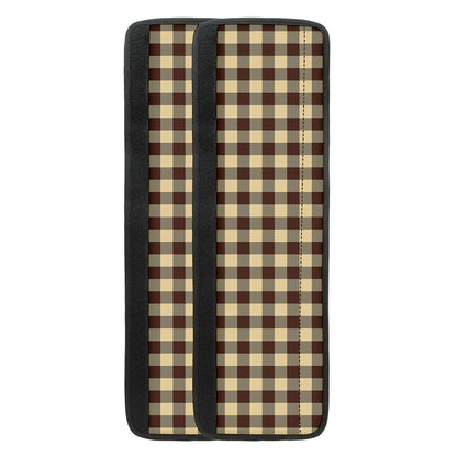 Brown And Beige Buffalo Check Print Refrigerator Handle Covers