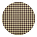 Brown And Beige Buffalo Check Print Round Blanket
