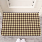 Brown And Beige Buffalo Check Print Rubber Doormat