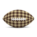 Brown And Beige Buffalo Check Print Rugby Ball