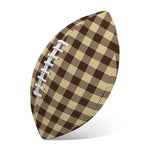 Brown And Beige Buffalo Check Print Rugby Ball