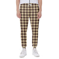 Brown And Beige Buffalo Check Print Joggers