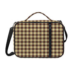Brown And Beige Buffalo Check Print Shoulder Strap Bible Bag