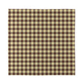 Brown And Beige Buffalo Check Print Silk Bandana