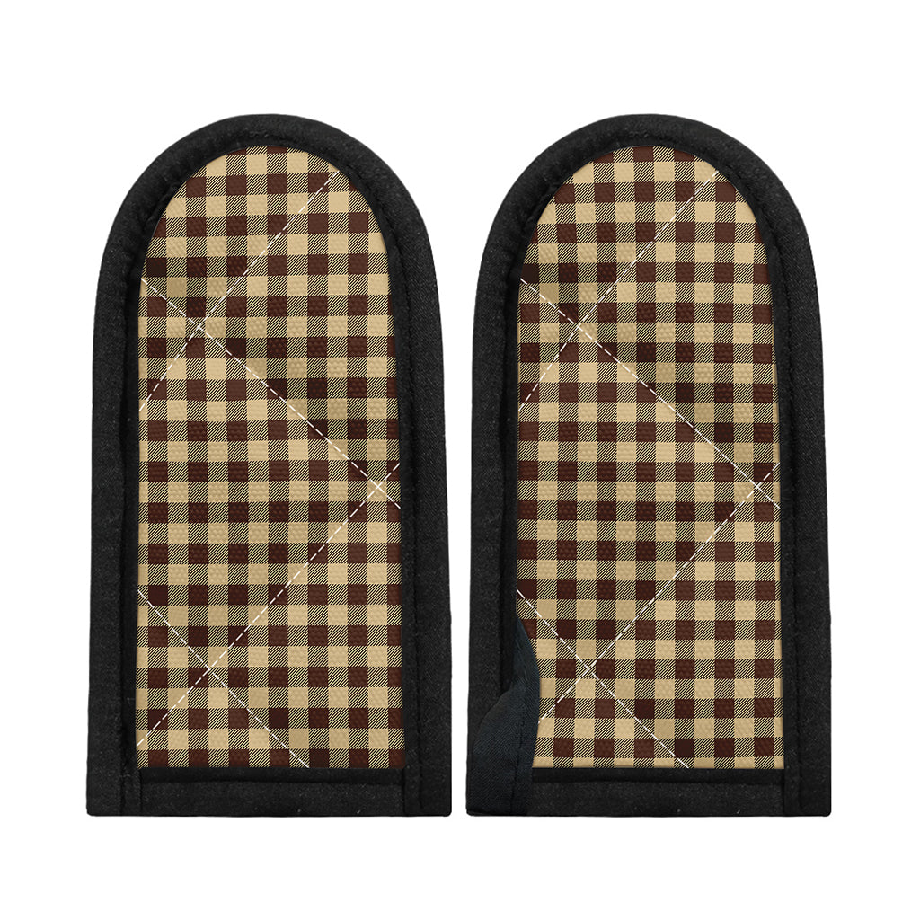 Brown And Beige Buffalo Check Print Skillet Handle Cover