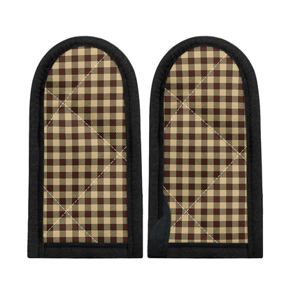 Brown And Beige Buffalo Check Print Skillet Handle Cover