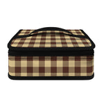 Brown And Beige Buffalo Check Print Small Lunch Bag