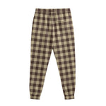 Brown And Beige Buffalo Check Print Sweatpants