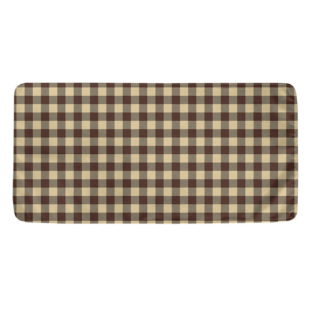 Brown And Beige Buffalo Check Print Towel