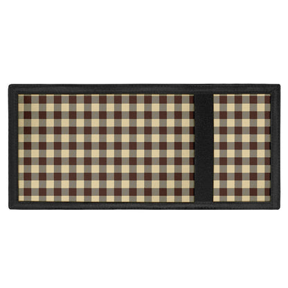Brown And Beige Buffalo Check Print Trifold Wallet