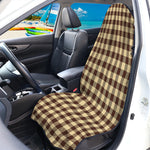 Brown And Beige Buffalo Check Print Waterproof Car Seat Cover