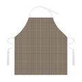 Brown And Beige Glen Plaid Print Adjustable Apron