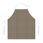 Brown And Beige Glen Plaid Print Adjustable Apron