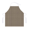 Brown And Beige Glen Plaid Print Adjustable Apron