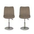Brown And Beige Glen Plaid Print Bar Stool Covers