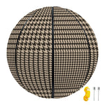 Brown And Beige Glen Plaid Print Basketball
