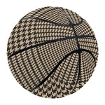 Brown And Beige Glen Plaid Print Basketball