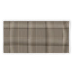 Brown And Beige Glen Plaid Print Beach Towel