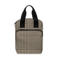 Brown And Beige Glen Plaid Print Bible Tote Bag