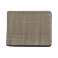 Brown And Beige Glen Plaid Print Bifold Wallet