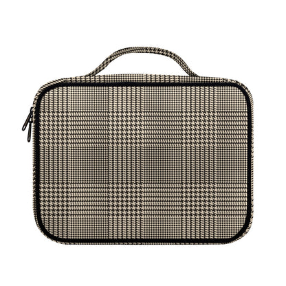 Brown And Beige Glen Plaid Print Briefcase Bible Bag