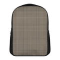 Brown And Beige Glen Plaid Print Casual Backpack