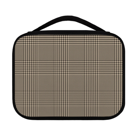 Brown And Beige Glen Plaid Print Classic Bible Case