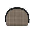 Brown And Beige Glen Plaid Print Coin Purse