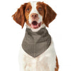 Brown And Beige Glen Plaid Print Dog Bandana