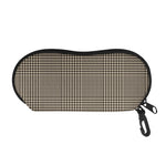 Brown And Beige Glen Plaid Print Glasses Case