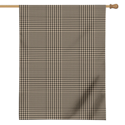 Brown And Beige Glen Plaid Print House Flag