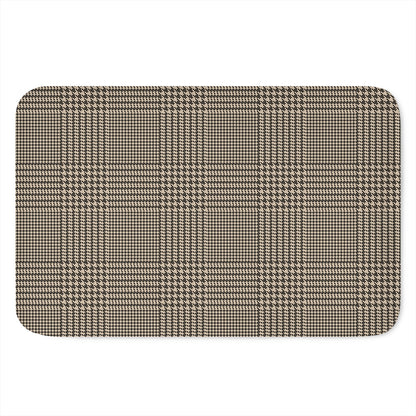 Brown And Beige Glen Plaid Print Indoor Door Mat