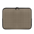 Brown And Beige Glen Plaid Print Laptop Sleeve
