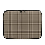 Brown And Beige Glen Plaid Print Laptop Sleeve
