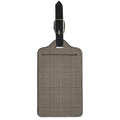 Brown And Beige Glen Plaid Print Luggage Tag