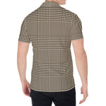 Brown And Beige Glen Plaid Print Men's Shirt