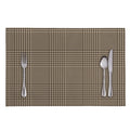 Brown And Beige Glen Plaid Print Placemat