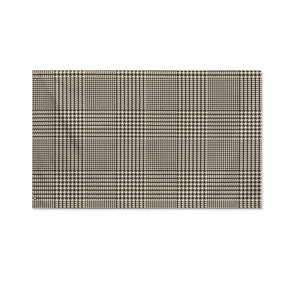 Brown And Beige Glen Plaid Print Polyester Flag