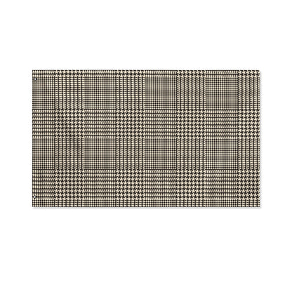Brown And Beige Glen Plaid Print Polyester Flag