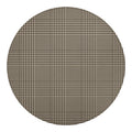 Brown And Beige Glen Plaid Print Round Blanket
