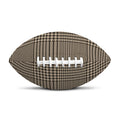 Brown And Beige Glen Plaid Print Rugby Ball