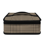 Brown And Beige Glen Plaid Print Small Lunch Bag