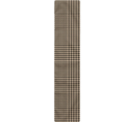 Brown And Beige Glen Plaid Print Table Runner