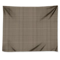 Brown And Beige Glen Plaid Print Tapestry