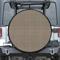 Brown And Beige Glen Plaid Print Tire Cover