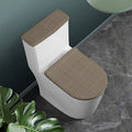 Brown And Beige Glen Plaid Print Toilet Lid And Tank Cover Set