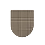 Brown And Beige Glen Plaid Print Toilet Lid Cover