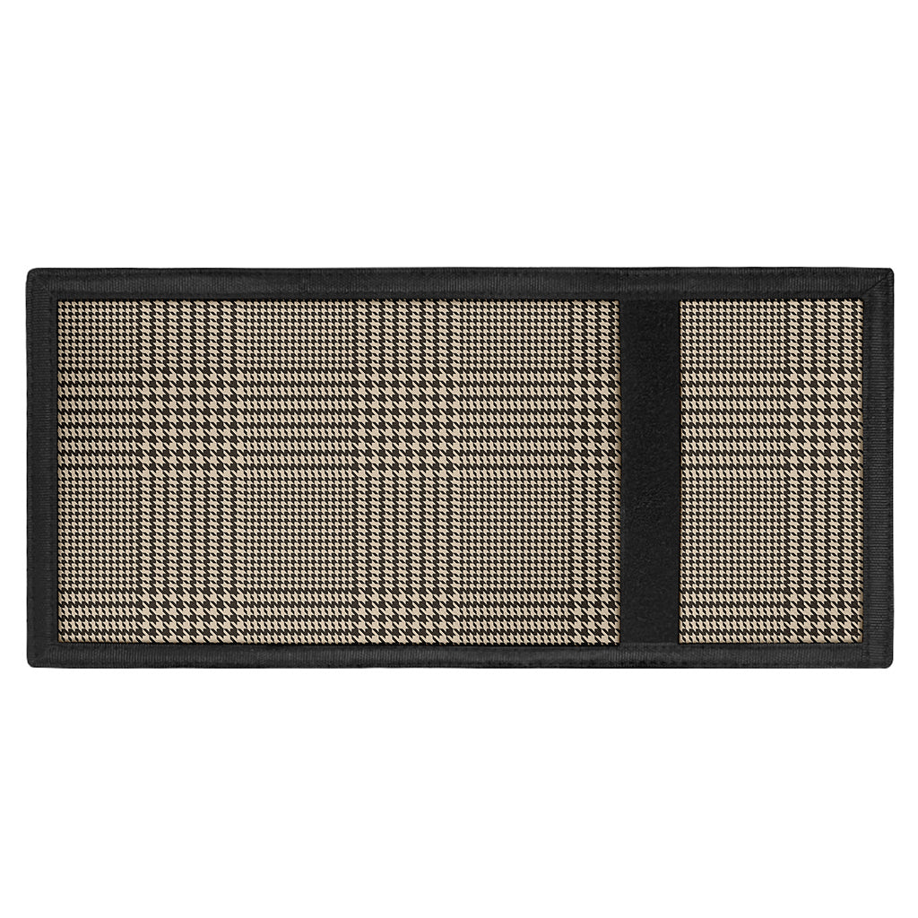 Brown And Beige Glen Plaid Print Trifold Wallet