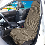 Brown And Beige Glen Plaid Print Waterproof Car Seat Cover