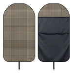 Brown And Beige Glen Plaid Print Waterproof Car Seat Cover